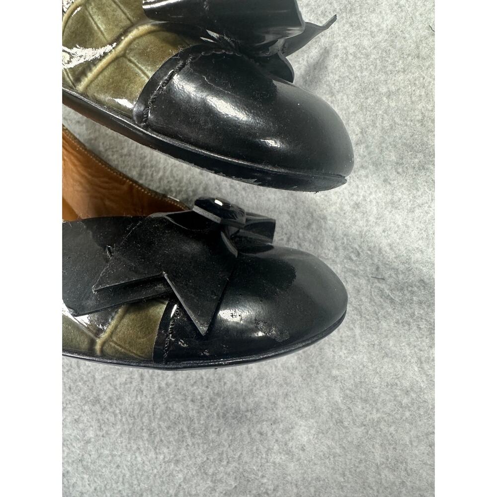 Marc by Marc Jacobs Pumps Bow Croc Leather Block Heel 39 Archival Vintage - Picture 9 of 12